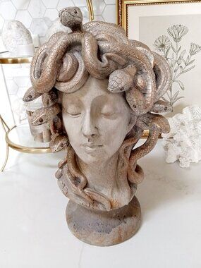 NEW! MYTHOLOGY MYTHICAL MEDUSA 14" HEAD STATUE DECOR